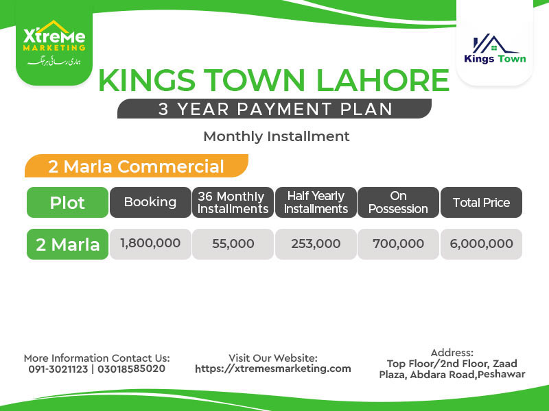 Kings Town Lahore2 marla commercial
