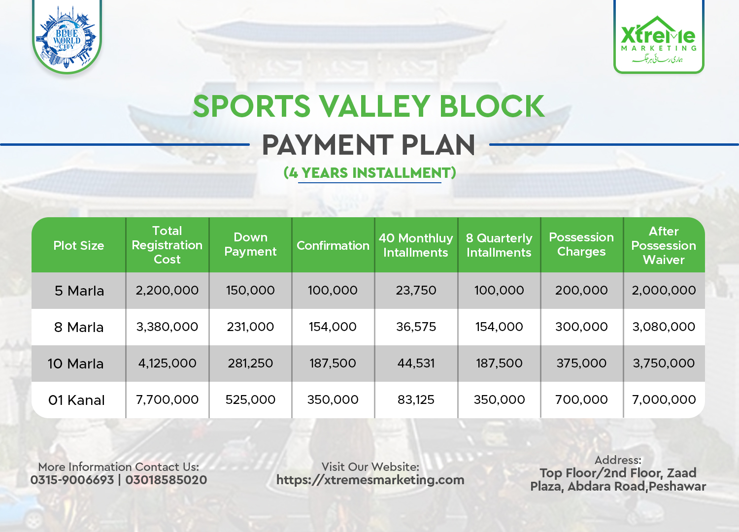 blue world sports valley payment plan