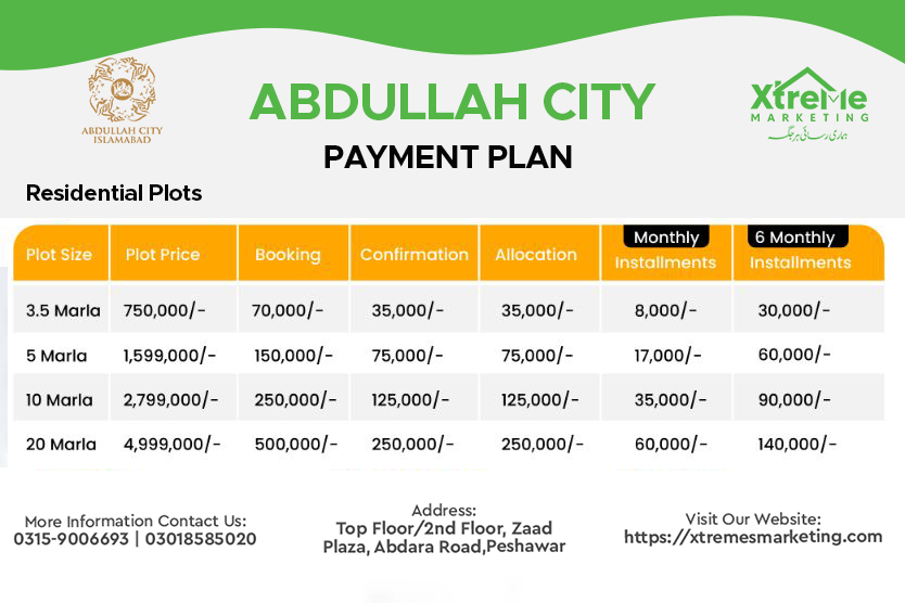 rda approved abdullah city payment plan