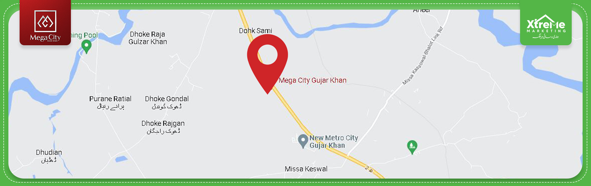 Mega City Gujar Khan location