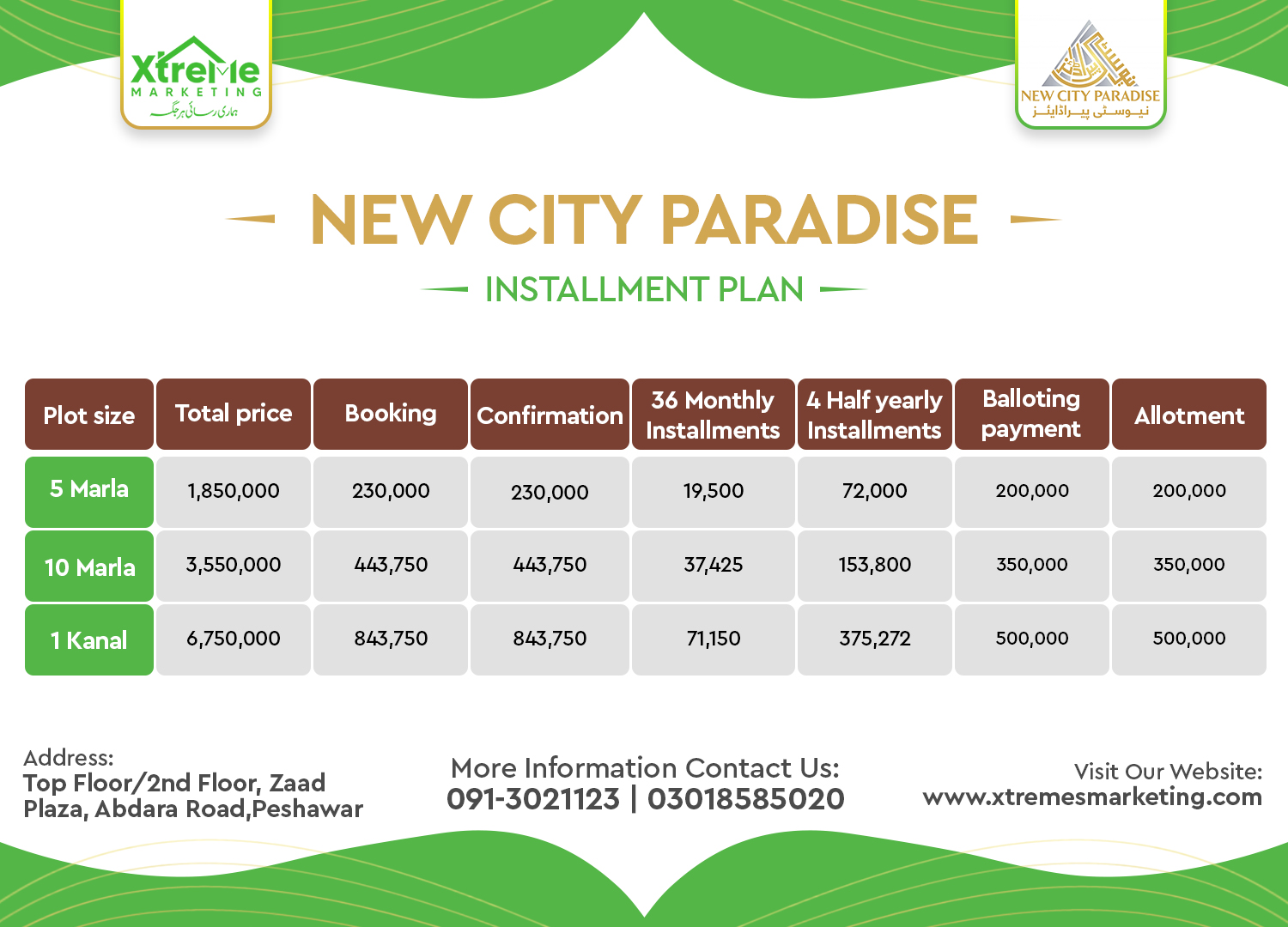 New City Paradise payment plan