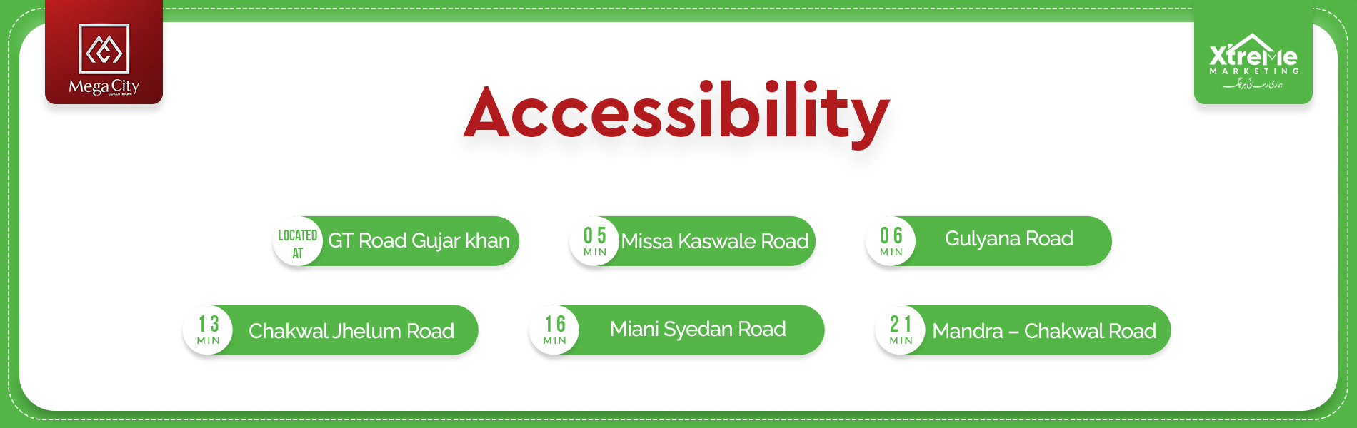 Mega City Gujar Khan Accessibility