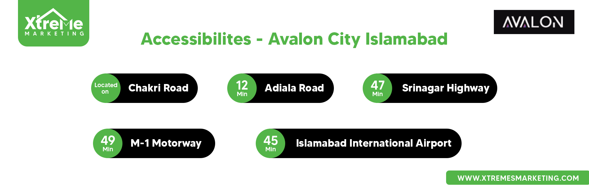 Avalon City Islamabad Accessisibilities