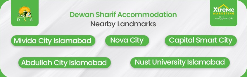 dewan sharif accomodation nearby landmarks